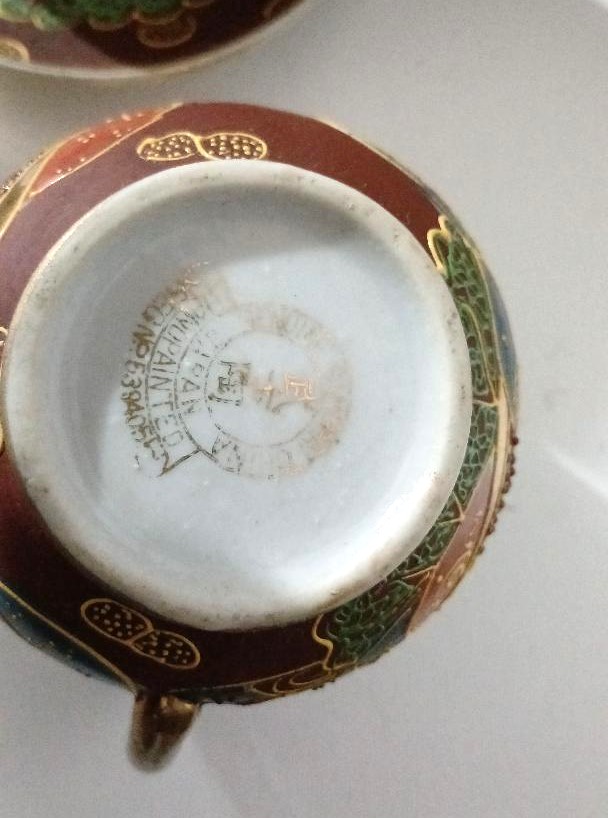 Interesting Antique Japanese Samurai‑Style Tea Set - Image 6