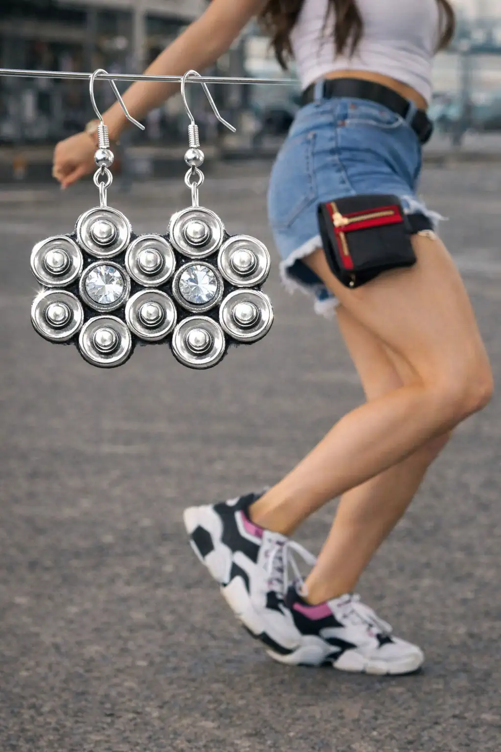 handmade snap shuffle earrings