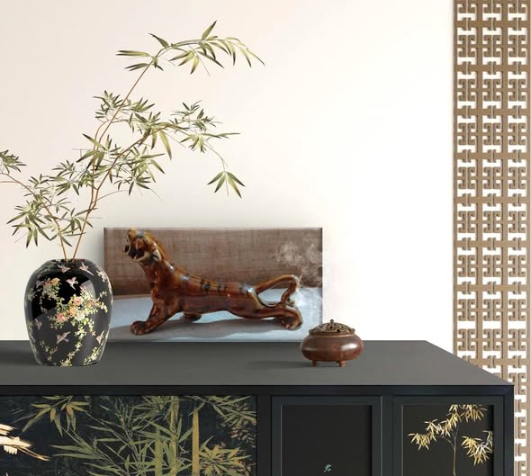 A Majestic & Muscular Brown Tiger Ornament - Image 2
