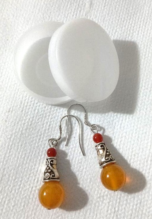 Charming Bohemian Earrings Yellow Moonstone Beads - Image 3