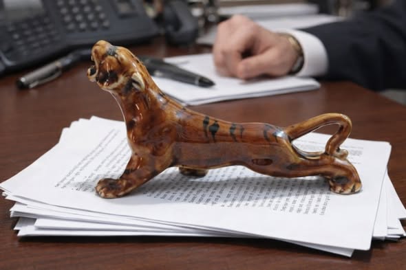 A Majestic & Muscular Brown Tiger Ornament - Image 6