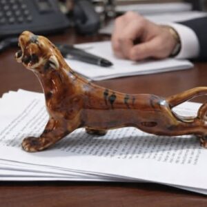 A Majestic & Muscular Brown Tiger Ornament