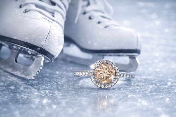 Fabulous Sterling Silver Round Cut Champagne Topaz Ring - Image 2