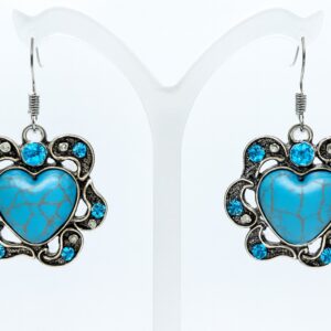 Beautiful Turquoise & Cobalt Blue Drop Earrings