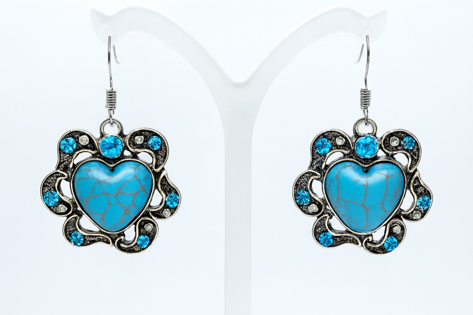 Beautiful Turquoise & Cobalt Blue Drop Earrings
