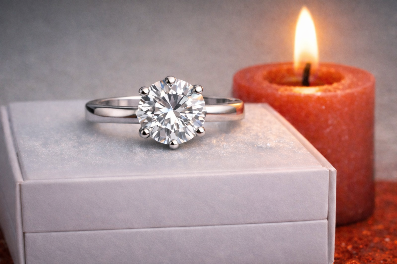 Round Cut Cubic Zirconia Sterling Silver Ring *Size 5.5 - K*