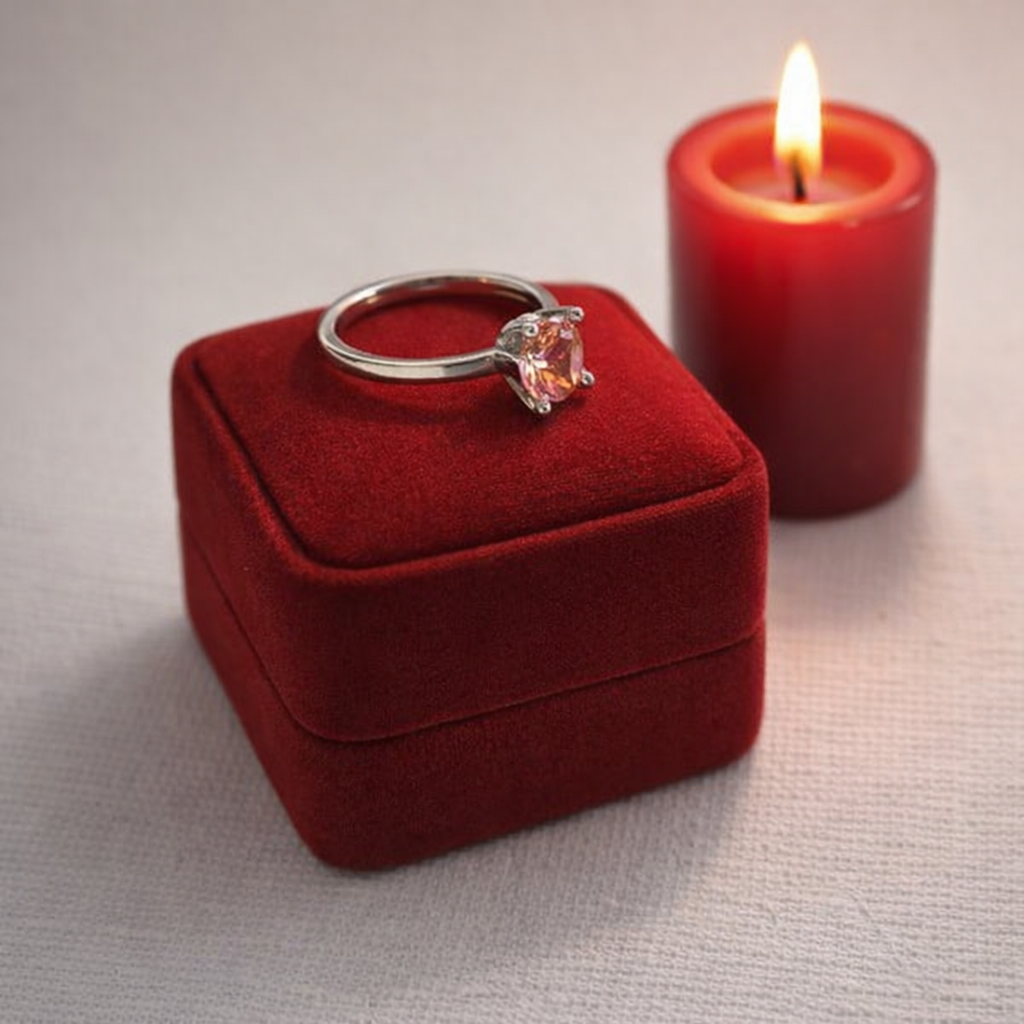Elegant 925 Sterling Silver Soft Brown Round Cut Topaz Ring - Image 2