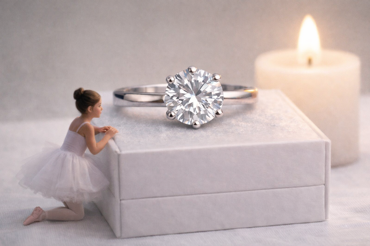 Round Cut Cubic Zirconia Sterling Silver Ring *Size 5.5 - K* - Image 2