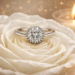 Elegant Halo Design Sterling Silver Queen Crown Ring