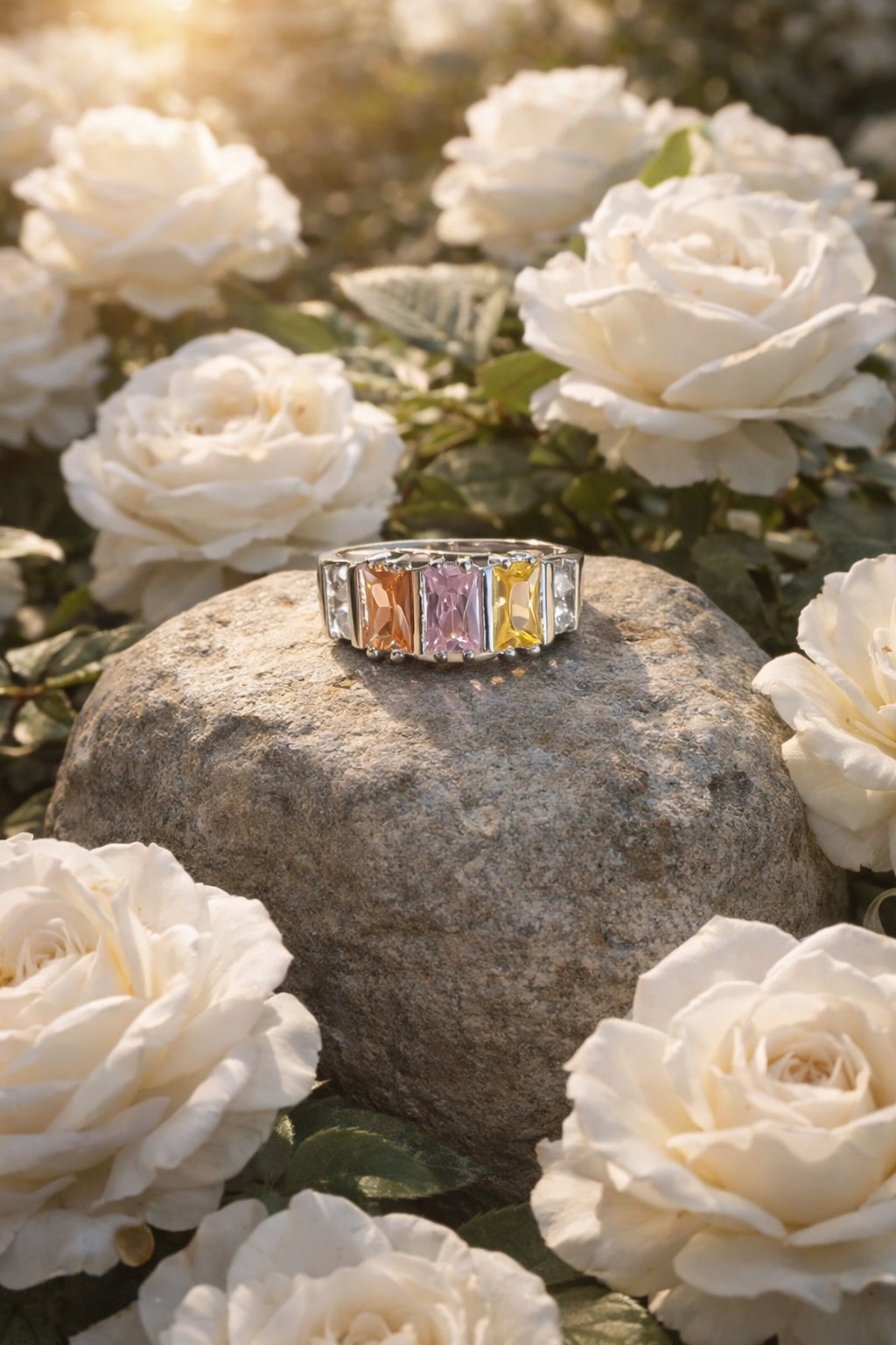 Stunning Silver Multi‑Stone Ring – Elegant & Eye‑Catching - Image 3