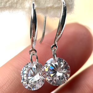 Silver Zircon Drop Earrings – 925 Hallmarked – Brilliant Sparkles