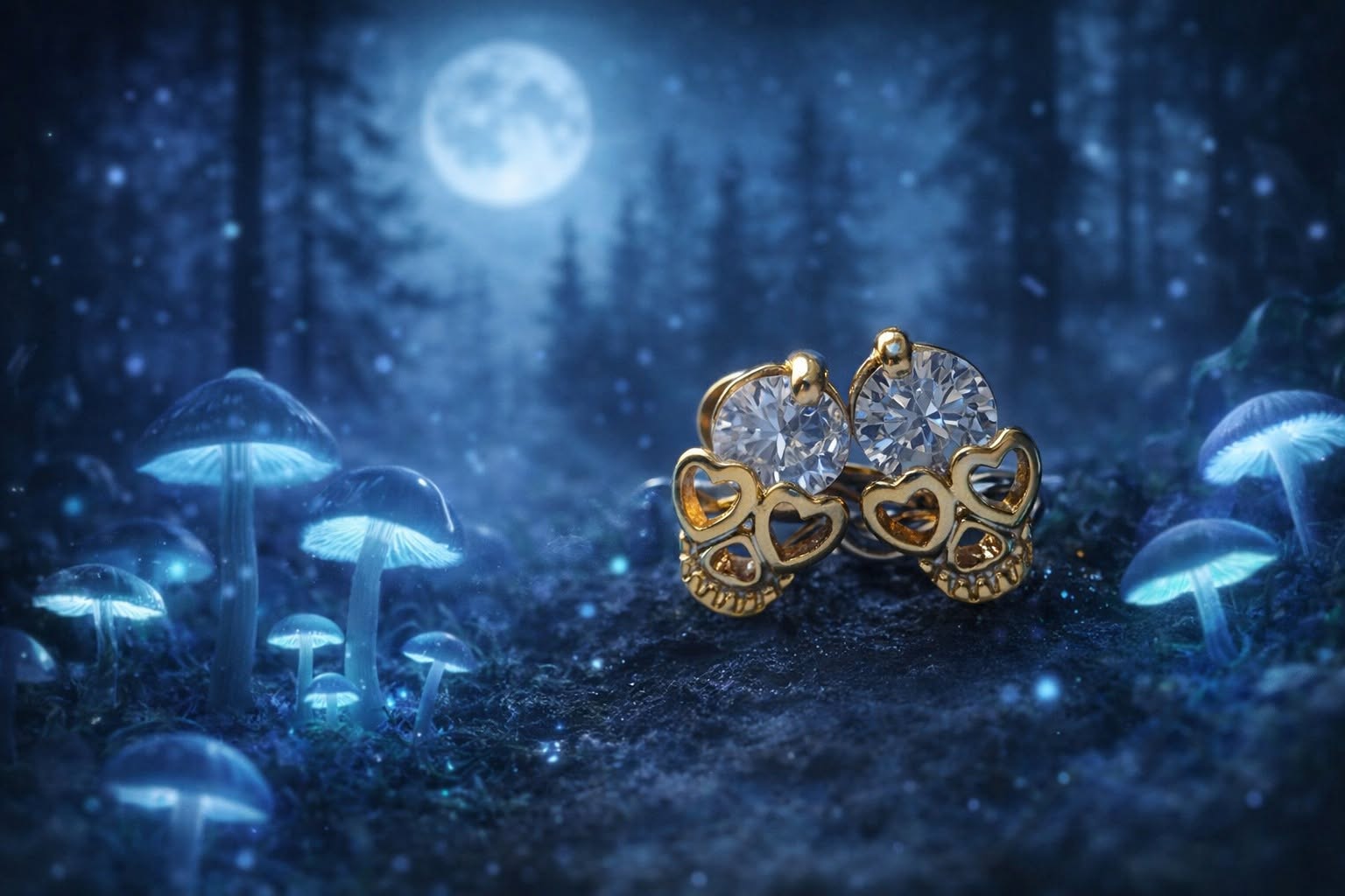 Stunning Round cut Cubic Zirconia Skull Stud Earrings 14K Rose Gold Plated. - Image 4