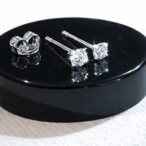 Sparkling 3mm Cubic Zirconia Stud Earrings – 925 Sterling Silver