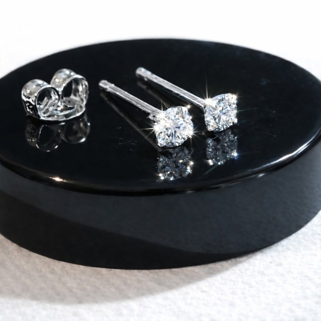 Sparkling 3mm Cubic Zirconia Stud Earrings – 925 Sterling Silver