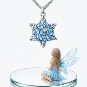 Gorgeous Silver Tone Winter Snowflake Chain Necklace
