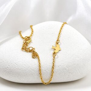 Gold Dove Necklace – Minimalist Charm – Fine Chain