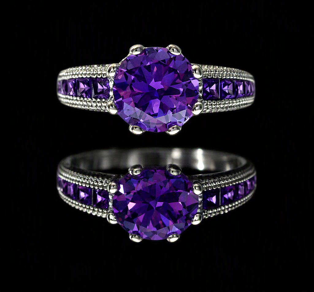 Handcrafted 925 Silver Amethyst Ring – Timeless Beauty - Image 2