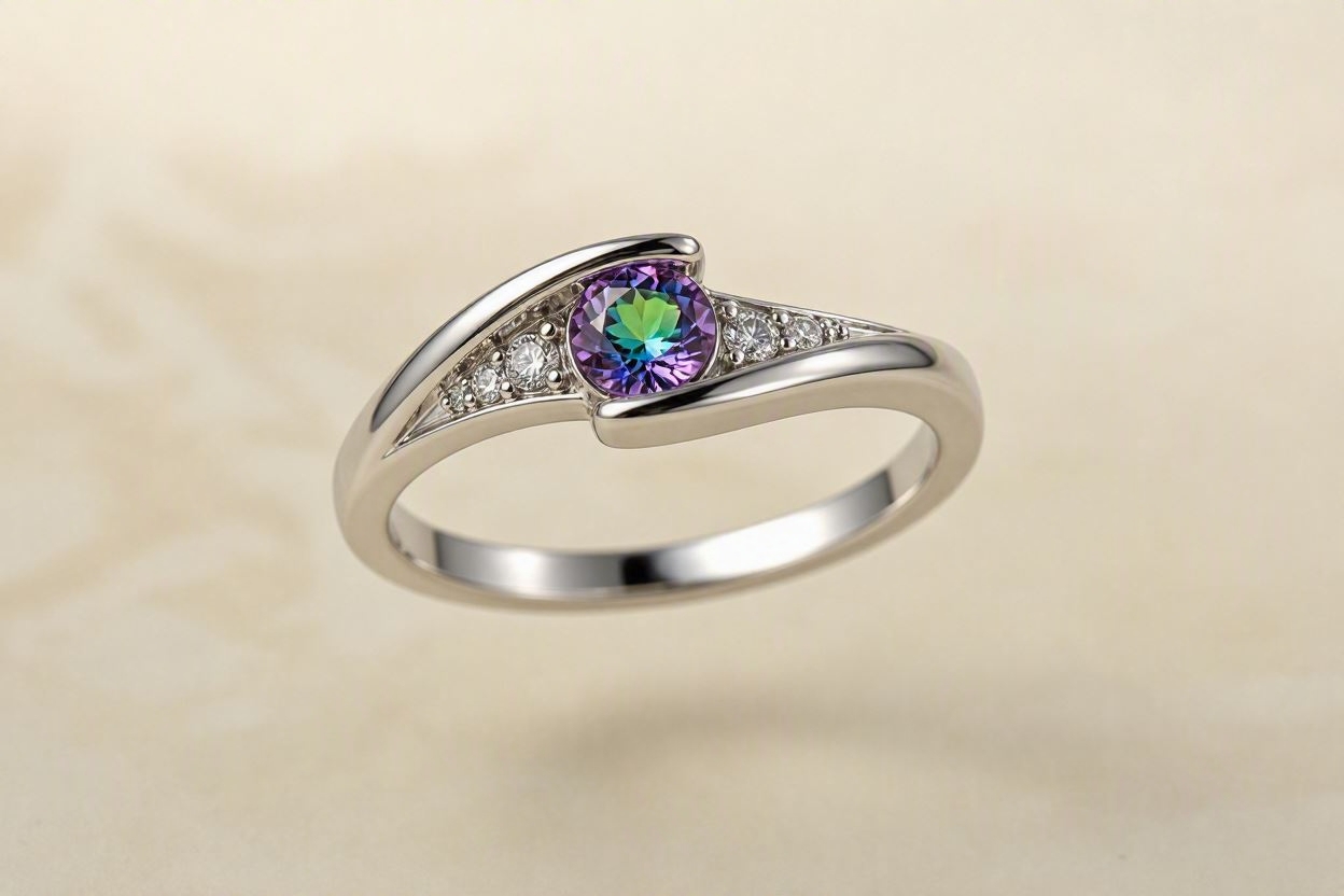 925 Sterling Silver Mystic Topaz Ring – Petite & Elegant - Image 2